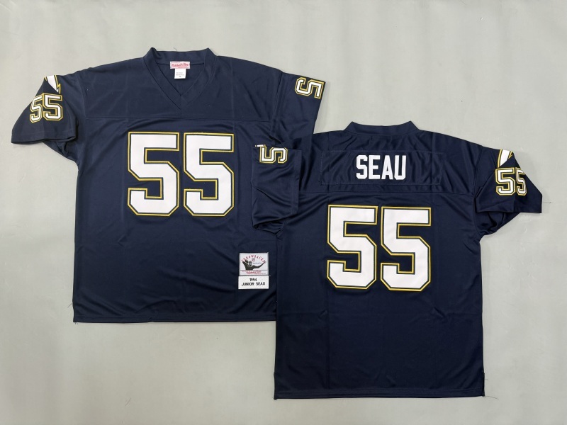 Men 2025 Los Angeles Chargers #55 Seau blue Throwback Limited NFL Jersey style 002->los angeles chargers->NFL Jersey